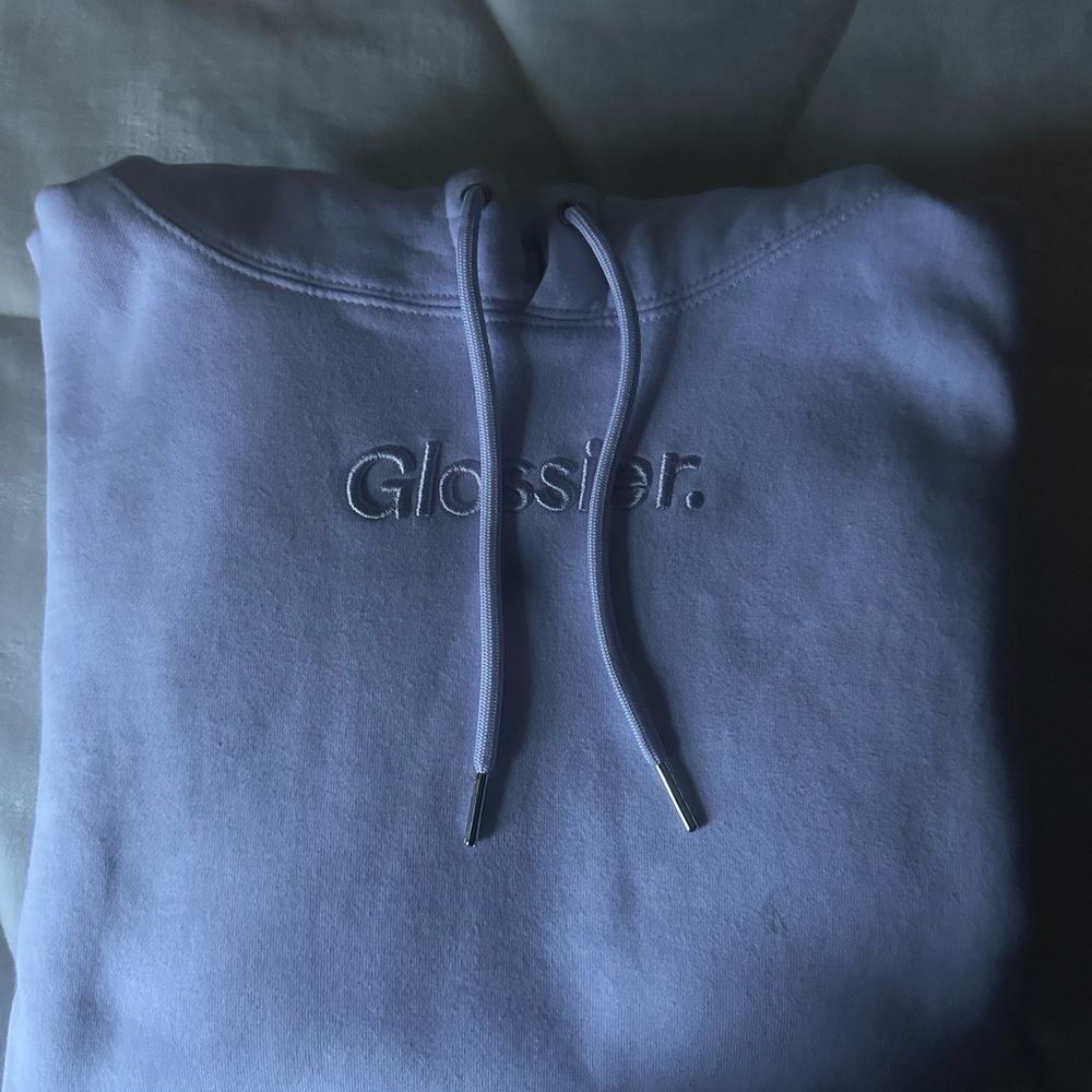 limited edition glossier purple sweatshirt